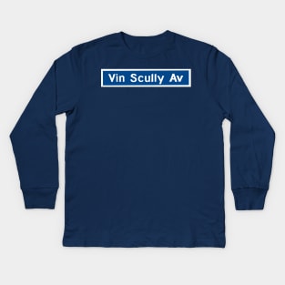Vin Scully Avenue Kids Long Sleeve T-Shirt